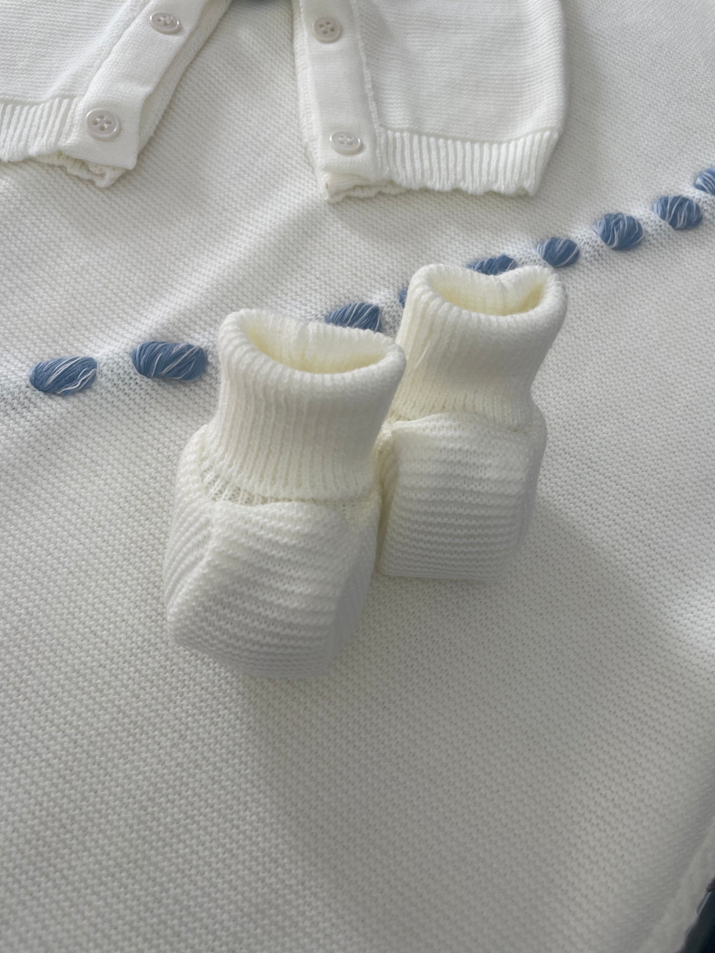 Corredino invernale Tema Cuore panna-azzurro- Pappa e Latte