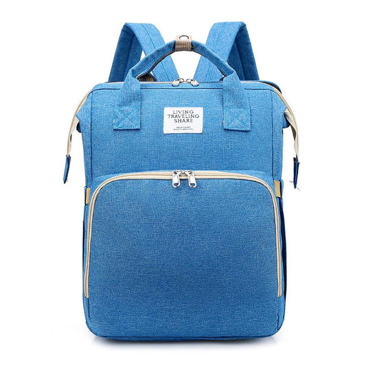 Nuovo lettino pieghevole per culla da viaggio con tasca isolata, zaino per pannolini 3 in 1 con fasciatoio, culla portatile per borsa per bambini