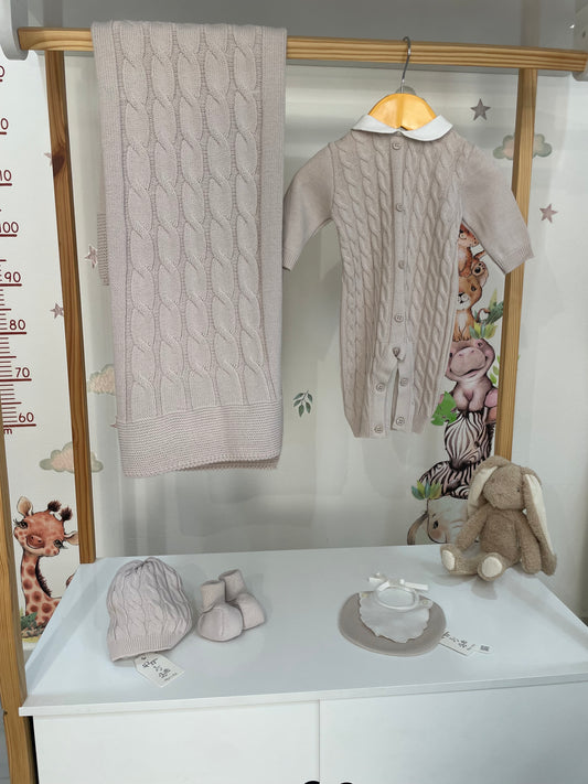 Set Corredino Autunno/Inverno Beige Treccie- Pappa e Latte