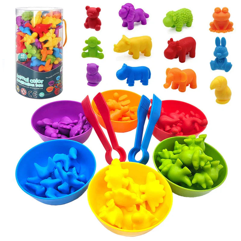 Colorful Montessori Rainbow Bears