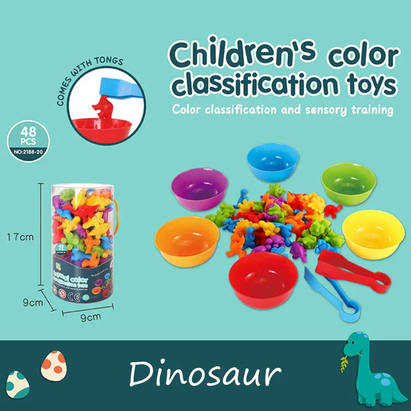 Colorful Montessori Rainbow Bears