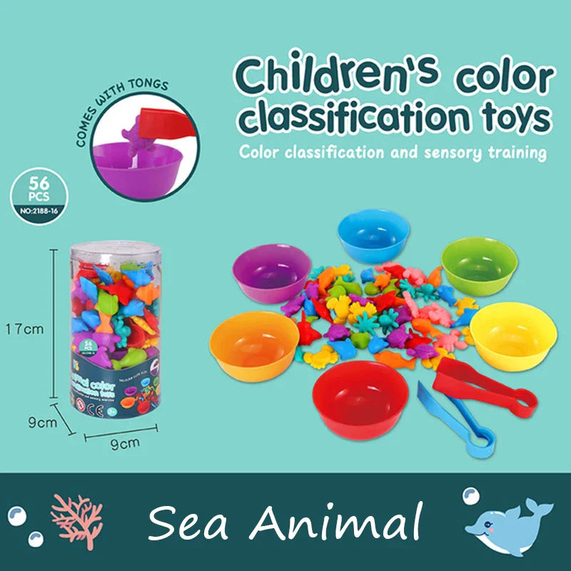 Colorful Montessori Rainbow Bears