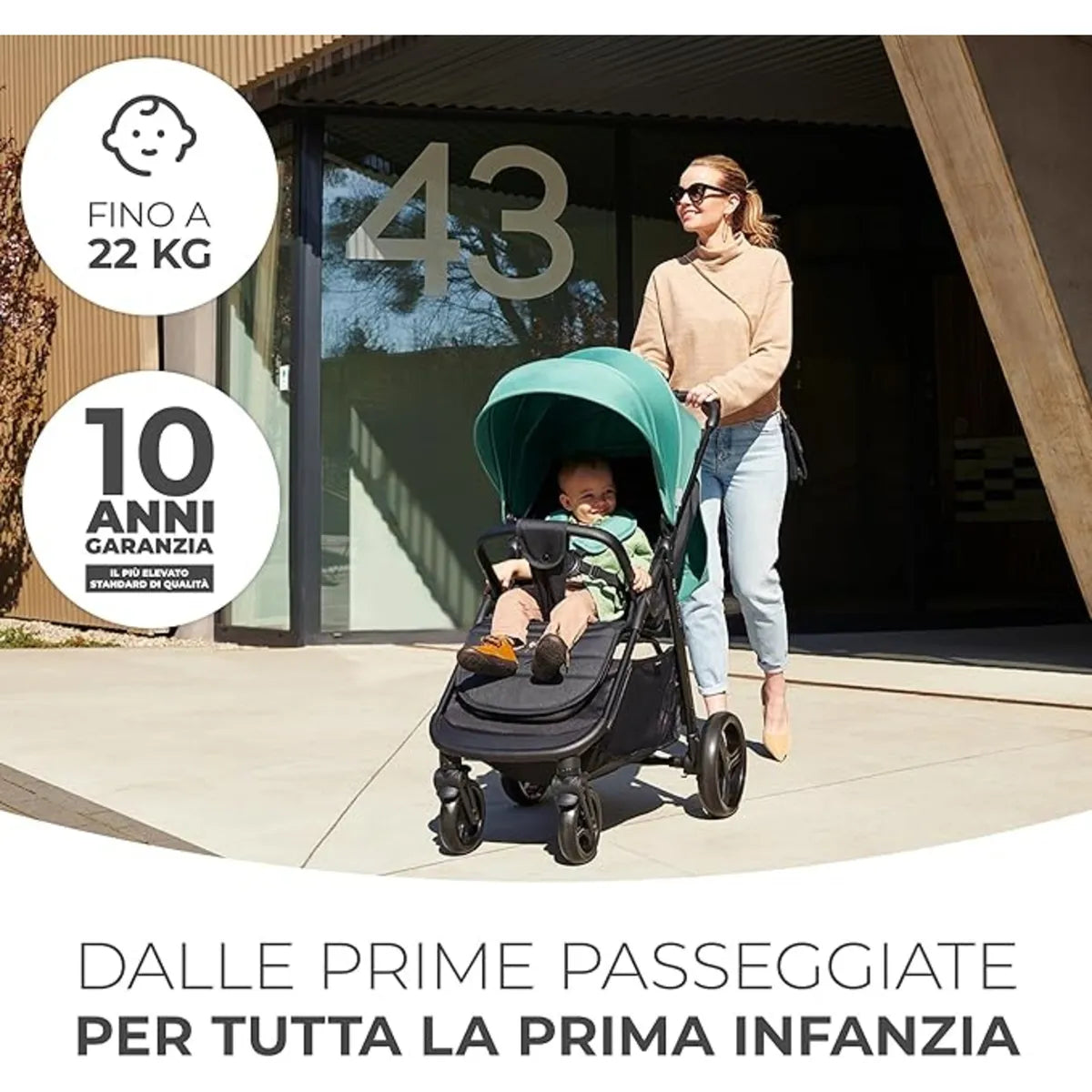 Passeggino leggero rine black – kinderkraft