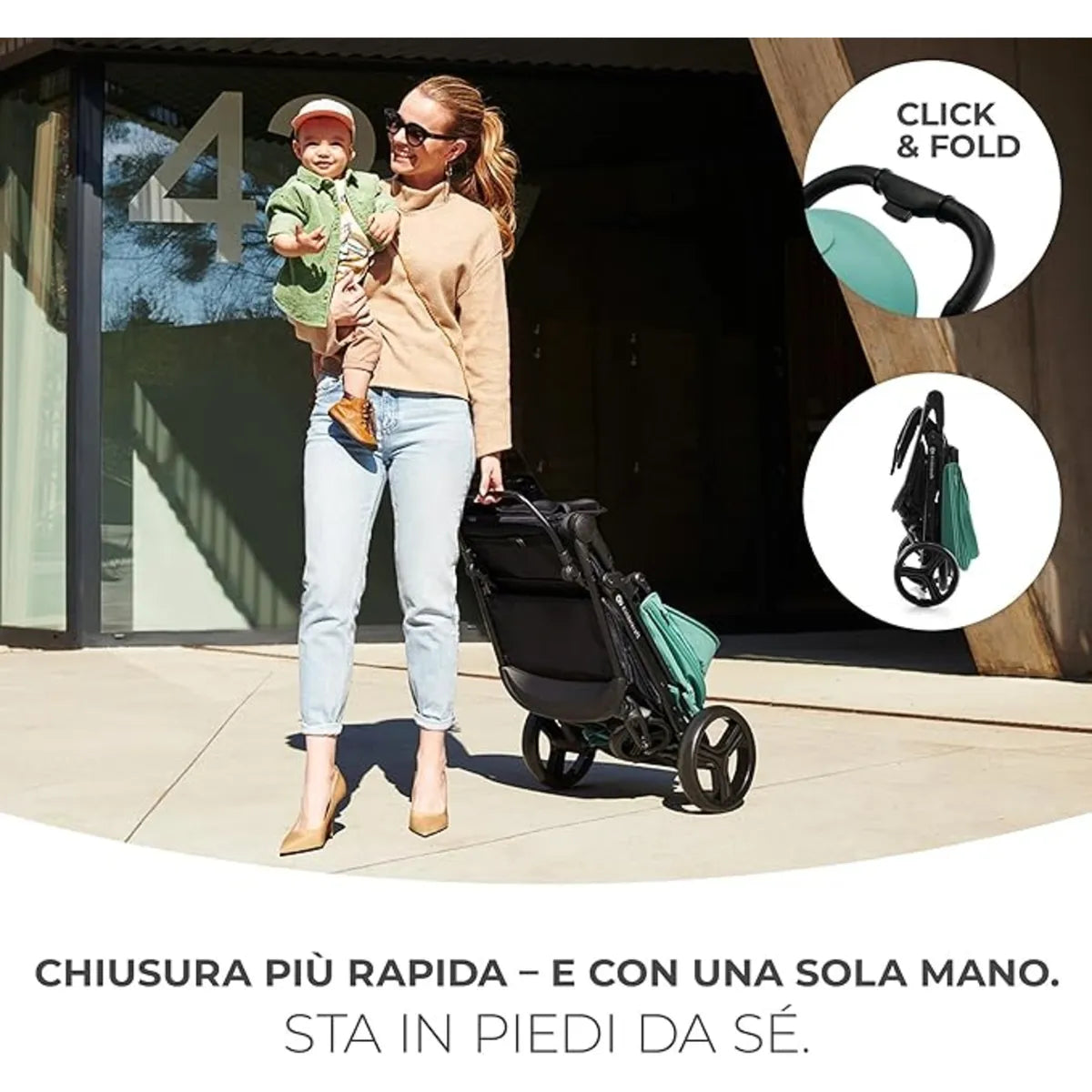 Passeggino leggero rine black – kinderkraft