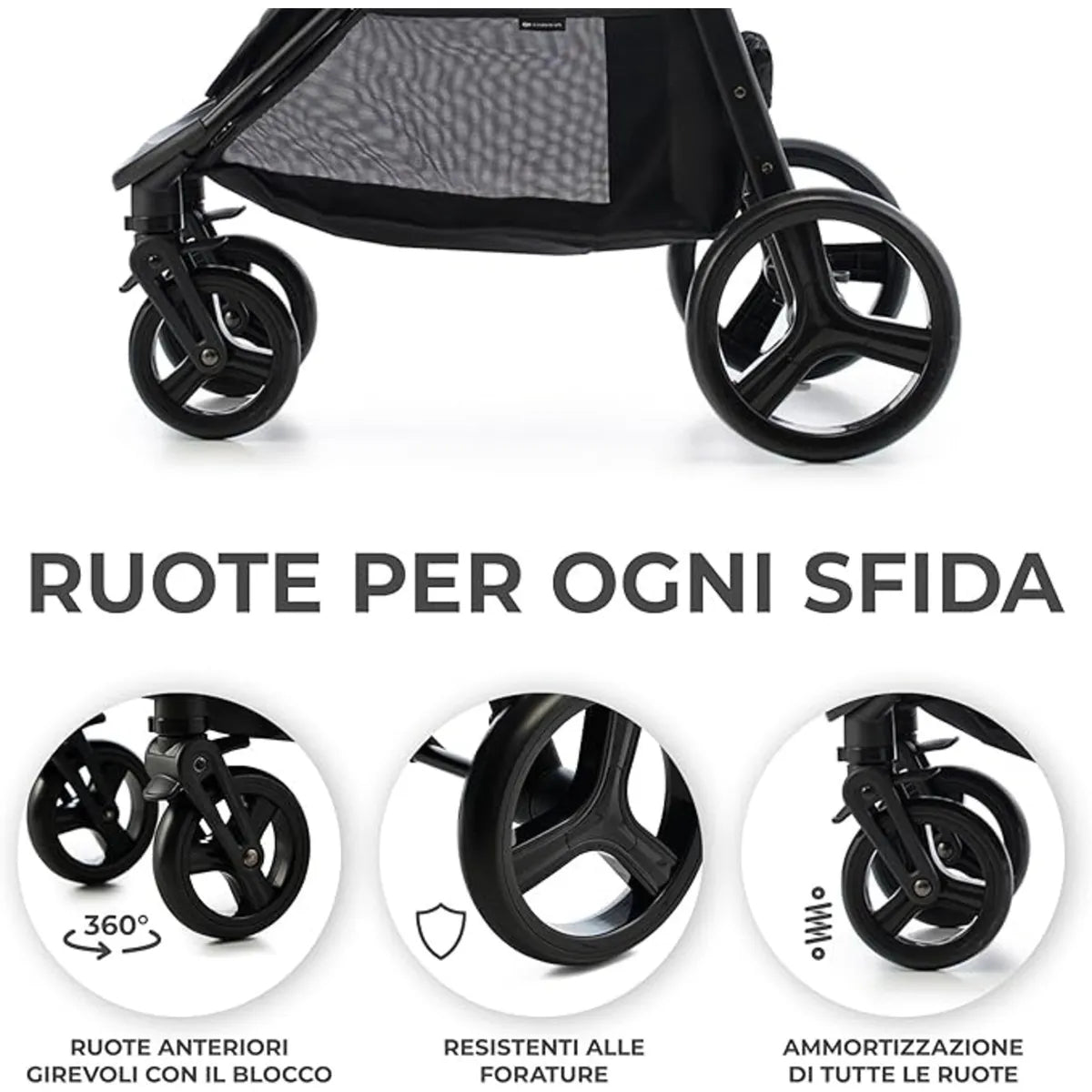 Passeggino leggero rine black – kinderkraft