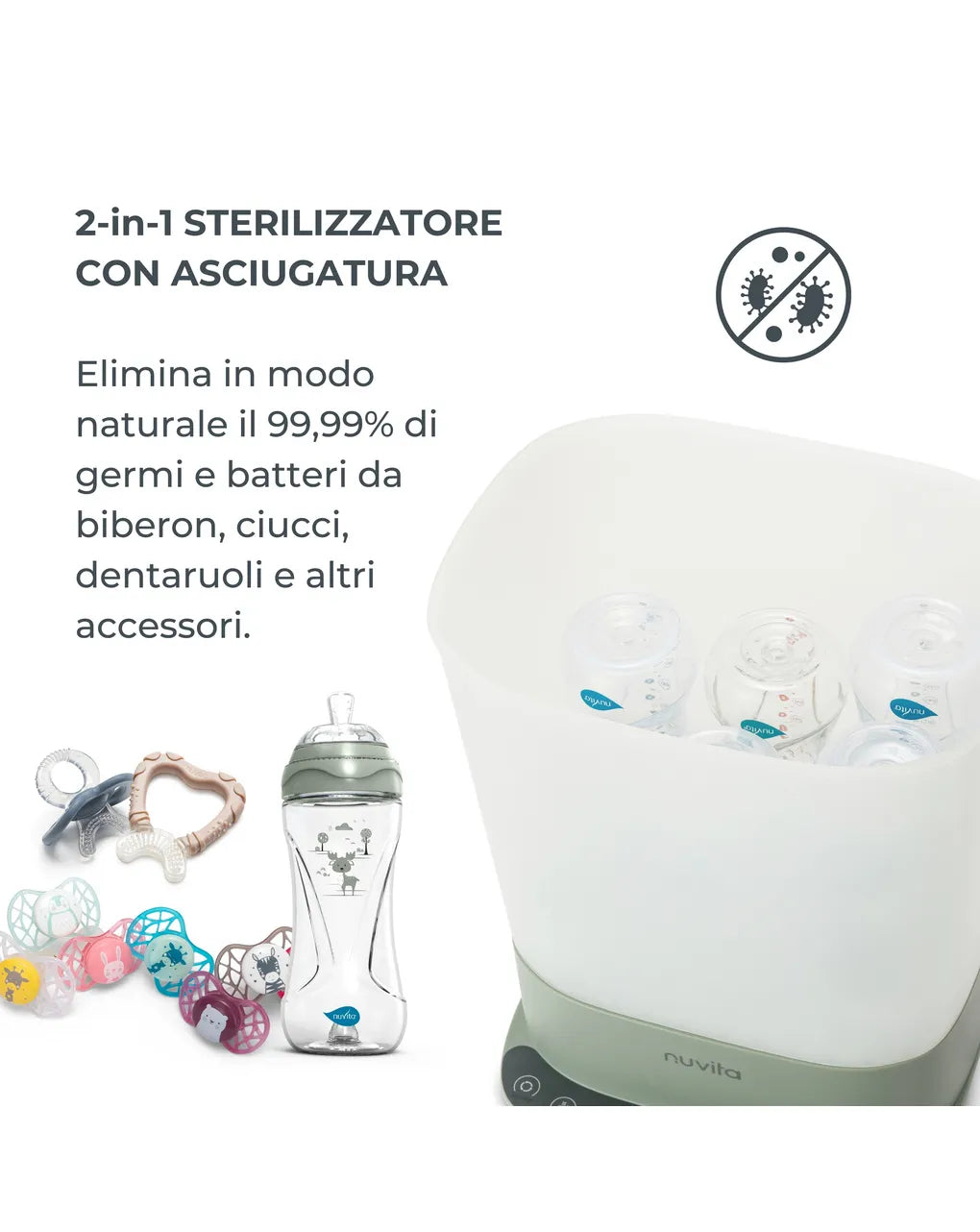 Sterilizzatore con asciugatura steridry 2-in-1 1088 - nuvita