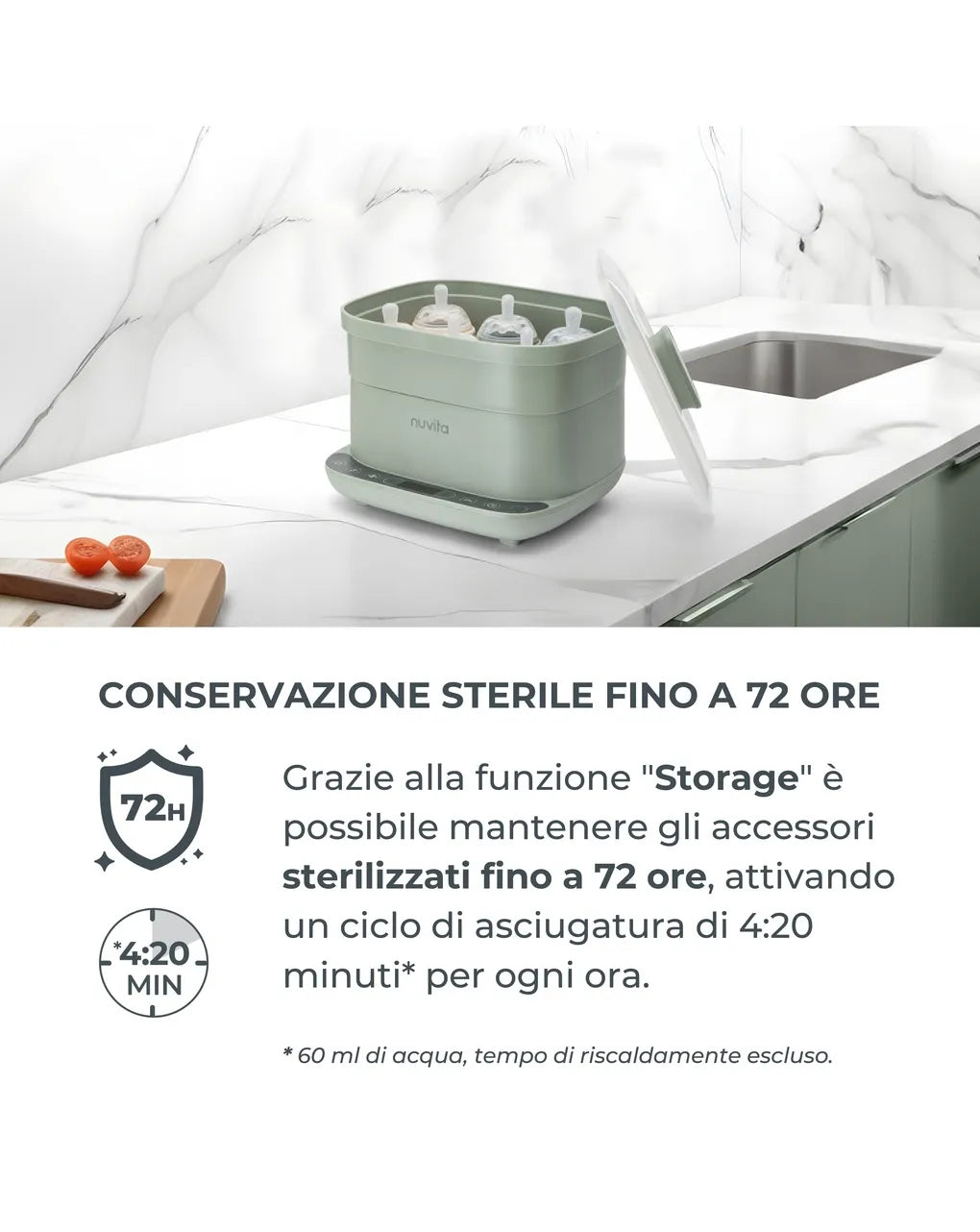Sterilizzatore con asciugatura steridry 2-in-1 1088 - nuvita