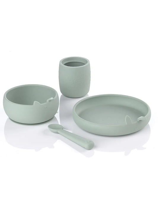 Set Pappa Silicone verde menta-Jané