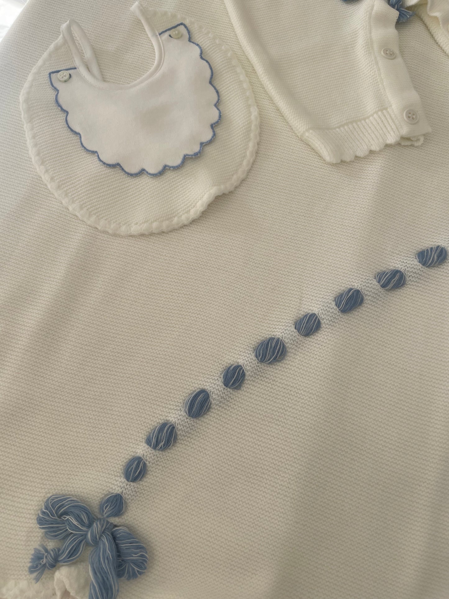 Corredino invernale Tema Cuore panna-azzurro- Pappa e Latte