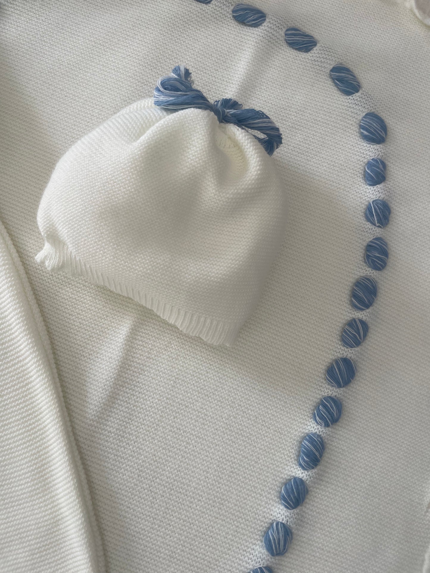 Corredino invernale Tema Cuore panna-azzurro- Pappa e Latte