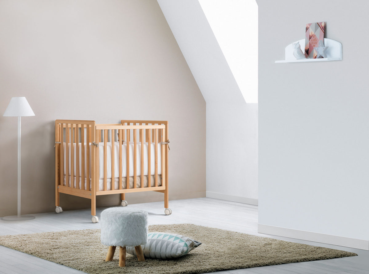 Lettino culla trasformabile Flippy Naturale e bianco - Pali