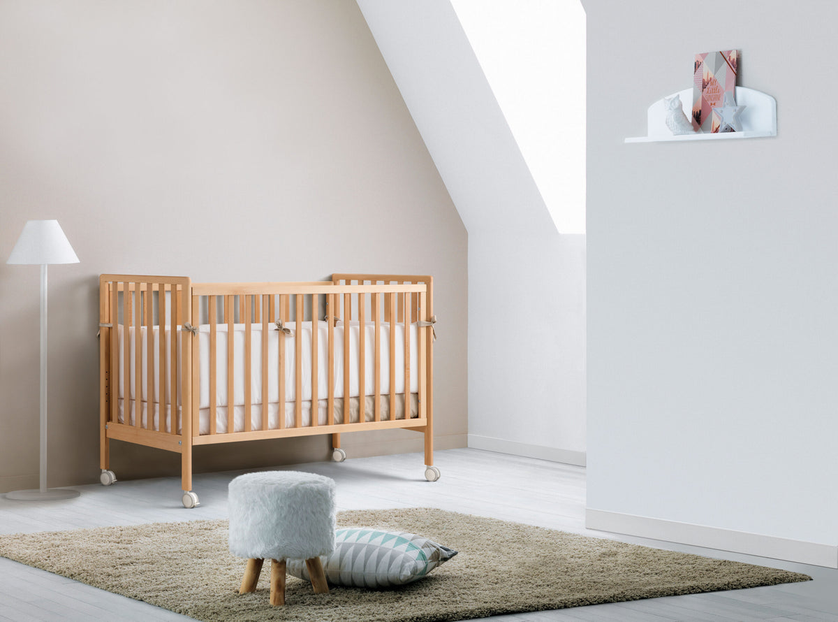 Lettino culla trasformabile Flippy Naturale e bianco - Pali
