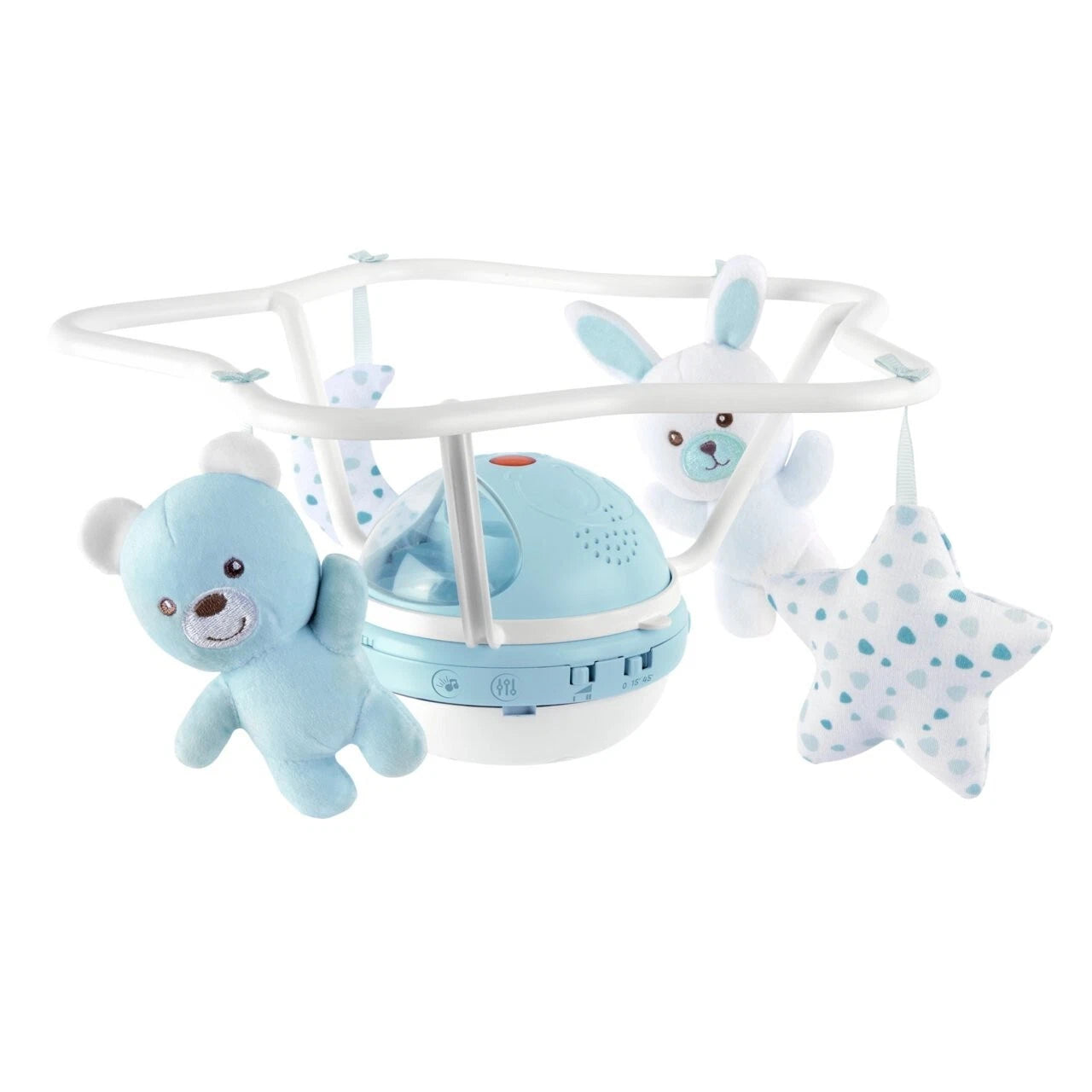 CHICCO- First Dreams Rainbow Cot Mobile- giostrina proiettore arcobaleno musicale azzurra